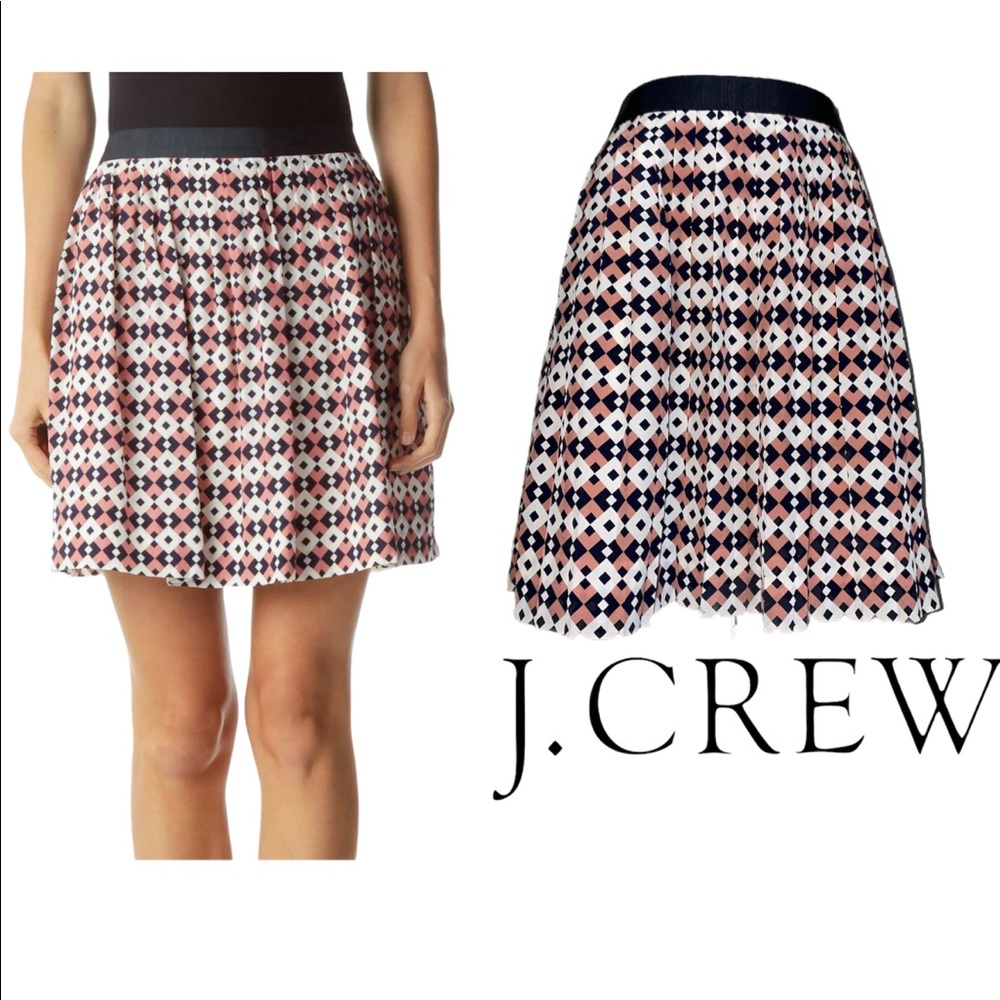 Pleated Silk J Crew Skirt